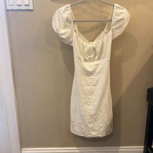 Windsor White Eyelet Dress with open back size M
